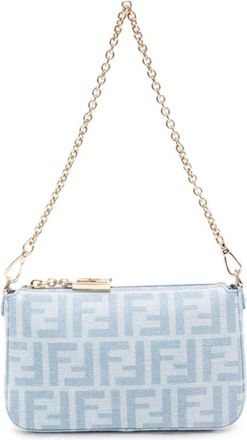Fendi Pochette Baguette - female - Fendi - Shoulder Bags - Blue - ONE SIZE - Bags