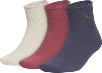 adidas Comfort Cushioned 3-Pack High Quarter Socks in Shadow Navy/purple/khaki at Nordstrom, Size Medium