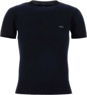 A.P.C. Gia Sweater - Dames - Ronde hals truien - Blauw - S - Wol - Truien & Vesten