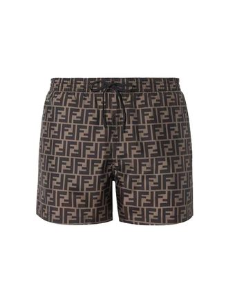 Fendi Ff Nylon Swim Trunks-Uomo