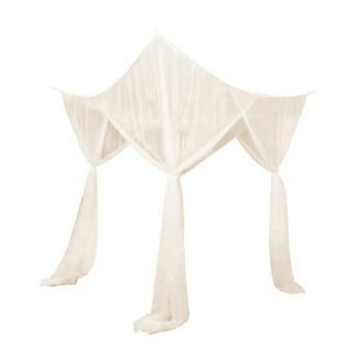 OEM Moustiquaire - Para Cama Baldaqu&iacute;n - 4 Postes - Color Beige - Tela Transpirable - Instalaci&oacute;n R&aacute;pida - 1 Unidad