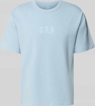 GAP T-Shirt mit Logo und Rundhalsausschnitt in Hellblau, Gr&ouml;&szlig;e XXL