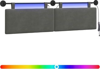 vidaXL Cabecero Colgante Gris Oscuro Tela De Pana Vidaxl