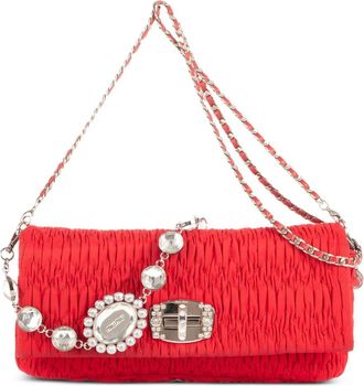 Miu Miu Borsa tote con decorazione - Rosso