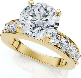 Pompeii3 Certified 2.90Ct Round Diamond Engagement Ring 14k Gold or Platinum Lab Grown