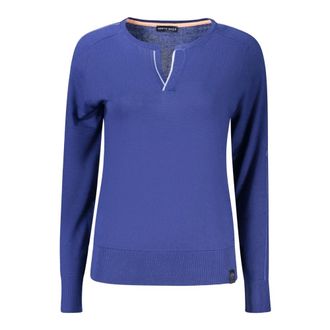 North Sails Viscose-cotton V-neck Jumper - female - North Sails - V-neck Knitwear - Blue - 2XL - Knitwear