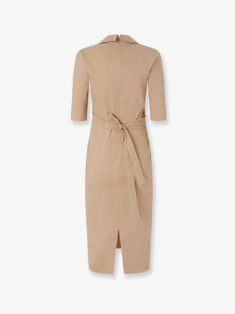 Pinko Womens Dress Allyson Linen-Blend Beige