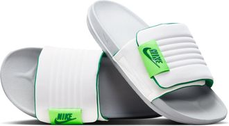 Nike Offcourt Slides Wolf Grey White Green Strike DQ9624-007
