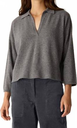 Eileen Fisher Italian Cashmere Split Neck Sweater
