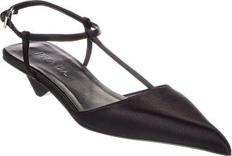 Prada Satin Pointy-Toe Pump