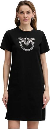 Pinko Pinko, Dames, Jurken, Zwart, Maat: XS Katoen