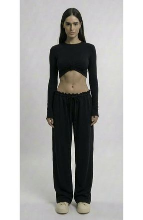 Mother of All Papper Ripple Pants in Black at Nordstrom, Size X-Small/small