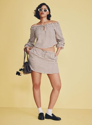 Twik Womens Organic cotton gauze miniskirt