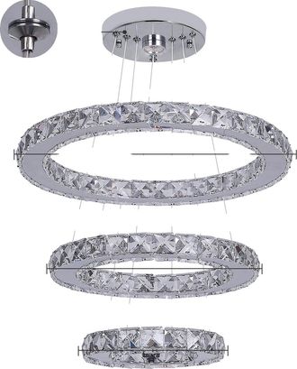 OEM L&aacute;mpara De Ara&ntilde;a Moderna De Cristal, Altura Regulable, Led De Bajo Consumo