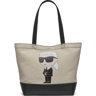 Karl Lagerfeld Cannes Tote in Black/black Multi at Nordstrom