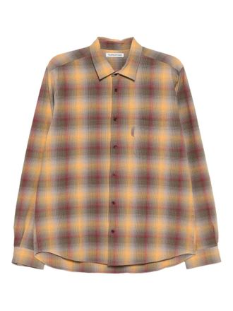 Ymc You Must Create plaid curtis shirt - Yellow