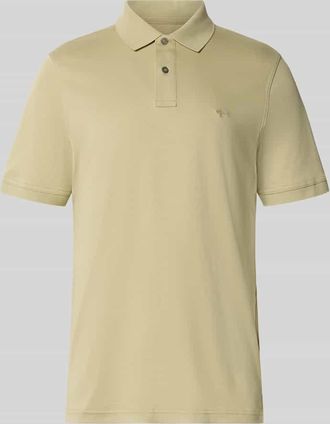 Fynch-Hatton Fynch-Hatton Regular Fit Poloshirt mit Logo-Stitching in Hellgruen, Gr&ouml;&szlig;e 3XL