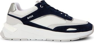 HUGO BOSS Womens Skylar Low Top Trainers in Open White - Size UK 3
