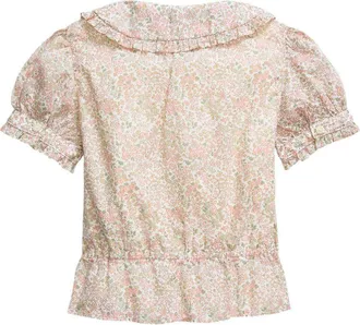 Polo Ralph Lauren Girls Blouse Pink Cotton Blouses And Shirts