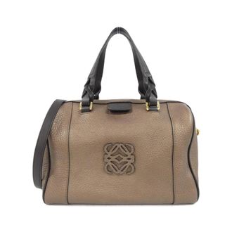 Loewe Bronze Leather Boston Bag (Pre-Owned)