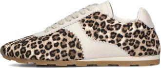 Toral Shoes Schoenen, Dames, Bruin, 38 EU, Leer, Beige Animal Print Sneakers voor dames