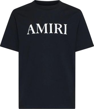 Amiri Tops, Heren, Zwart, XL, Katoen, Logo T-shirt