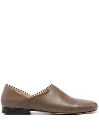 Christophe Lemaire Slippers in pelle - Marrone