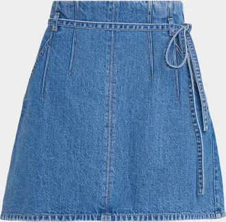 Tanya Taylor Annika Denim Mini Skirt