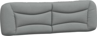 vidaXL Cabecero De Cama Acolchado Hvar Tela Gris Claro 183 Cm Vidaxl