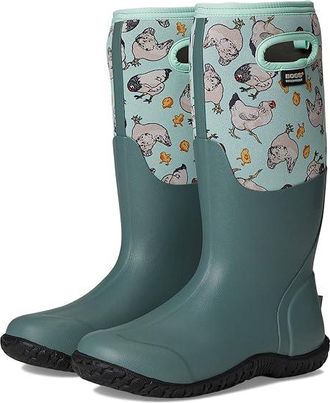 Bogs Mesa Chickens Womens Rain Boots Aqua : 10 M, Rubber