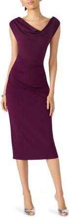 Steve Madden Kalin Asymmetric Cowl Neck Midi Dress in Beet at Nordstrom Rack, Size Xx-Large