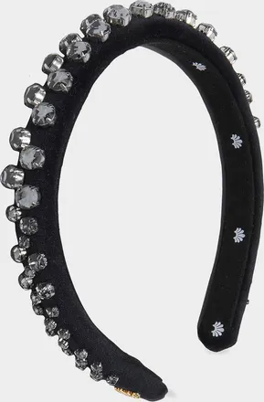 Lele Sadoughi Gigi Crystal-Embellished Velvet Headband