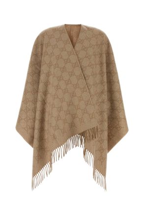 Gucci Embroidered Cashmere Blend Cape