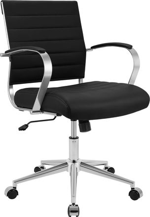 Clp Silla De Oficina Oakland Cuero Aut&eacute;ntico Negro