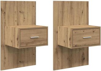 vidaXL Vidaxl - Bed Cabinet with Drawer 2 pcs Artisan oak 48.5 x 32.5 x 80 cm