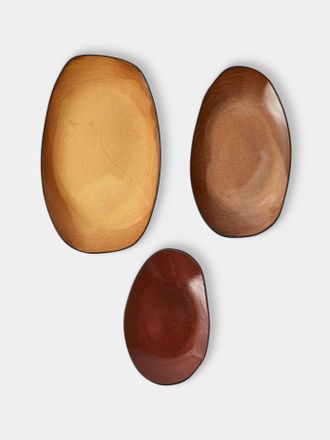 Hana Karim Studio Hand-Built Stoneware Mixed Platters (Set of 3)