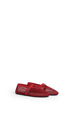 Alaia Maison Ala&iuml;A Mesh Flat - Red