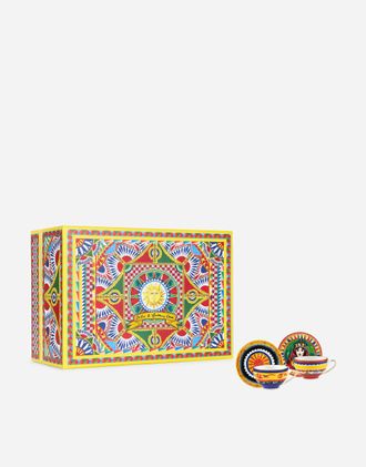 Dolce & Gabbana Gift Box With 2 Porcelain Espresso Cups With Saucers - Coffee Cups Multicolor Onesize