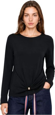 Kocca Tops, Dames, Zwart, M, Leer, Blouse Calmix