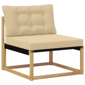 vidaXL Sof&aacute; Intermedio De Exterior Blanco 79 X 83 X 73 Cm Acero Vidaxl