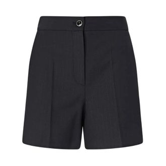 Pinko Solanum Shorts - Dames - Korte Broeken - Blauw - S - Wol - Korte Broeken
