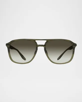 Barton Perreira Men & apos;s Gyalis Plastic Rectangle Sunglasses