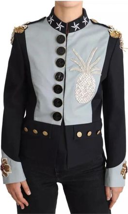 Dolce & Gabbana Waist Long Jacket - Dames - Zomerjassen - Veelkleurig - M - Katoen - Jassen