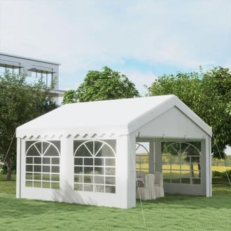 OUTSUNNY Garden Gazebo Marquee Party Wedding Tent Portable Carport Shelter Car Canopy in White