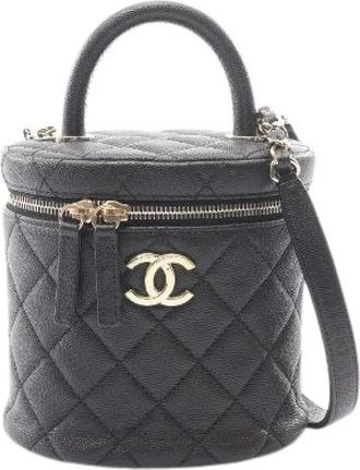 Chanel Pre-owned Matelasse 2way Handbag - Dames - Vintage Handtas - Zwart - ONE Size - Leer - Vintage