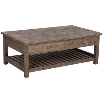 Wanderlust Deco Mesa de centro de madera marr&oacute;n 120x70x45h cm