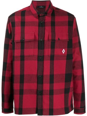 Marcelo Burlon Camicia Otromundo a quadri - Rosso