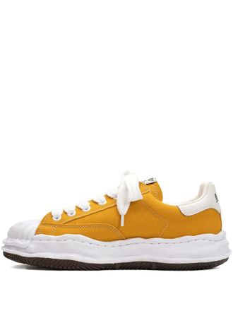 Miharayasuhiro Blakey pleated-toe low-top sneakers - Yellow
