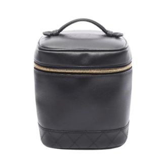 Chanel Pre-owned Handbags, female, Black, Size: ONE SIZE Pre-owned Bicolore Leather Handbag