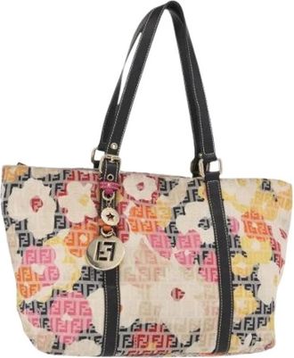 Fendi Pre-owned Tote Bags, female, Multicolor, Size: ONE SIZE Pre-owned Canvas Tote Bag